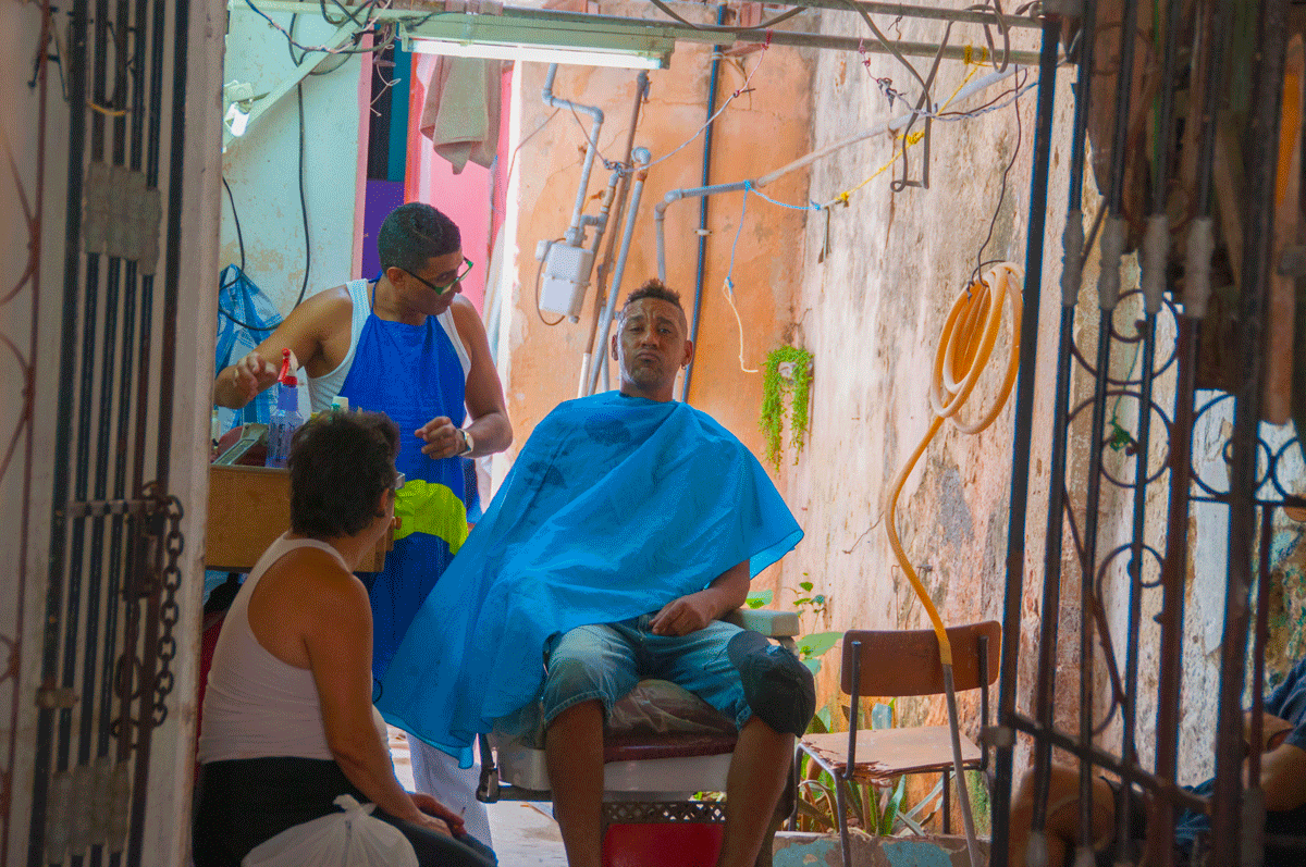 Men in a barbershop